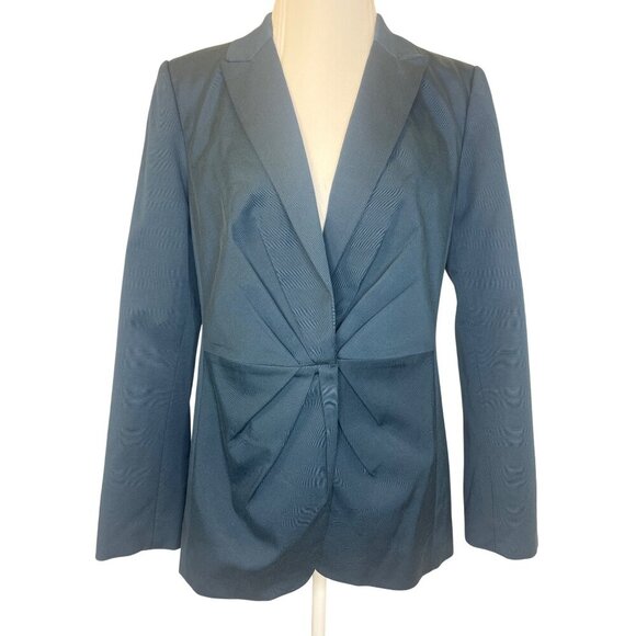 Rebecca Taylor Blazer Ottoman Style Teal Blue Color Ladies Size 8 Jacket - Picture 1 of 9